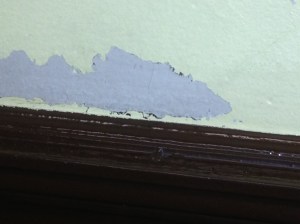 This is our before - walls that has seen better days and in need of a face lift.